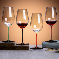 Verres à Vin Rose Hauts en Verre Borosilicate de Luxe Léger, Coffret Cadeau de Vin, Grand Modèle, Vente en Gros