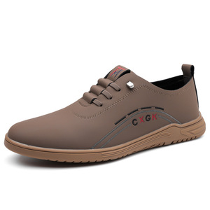 Mocasines Casuales para Hombre, Parte Superior de Cuero Suave, Suela de Goma, Tacón Plano, Logotipo Bordado, Uso Diario, Zapatos Cómodos para Conducir - Product Image 5