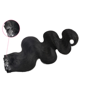 머리카락 확장에서 PU 원활한 클립 사용자 정의 색상 및 조각 레미 인간의 머리카락 하나의 기증자에서 두꺼운 끝 허용