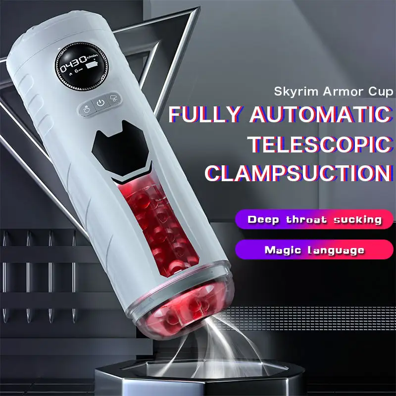 CY Automatic Suction Male Silicone Material Vibration Telescopic Machine Piston Sucking Man Masturbation Cup
