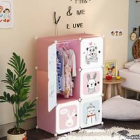 Pliable Chambre Organisateur Placard Enfants Armoire Pour Vêtements En Plastique Armoire De Rangement Armoire