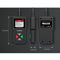 Lector de Códigos OBDII/EOBD y Probador de Batería YA101 con Pinza de Cocodrilo de 12V, Escáner Mejorado de Larga Duración