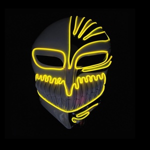 Máscara Luminosa LED de PVC del Grim Reaper para Halloween, Festival de Fantasmas, Fiesta, Actuación, Carnaval, Terror, Divertida y Aterradora - Product Image 3