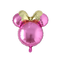 Ballons Mini Mouse Butterfly Knot Head en aluminium de 24 pouces pour la décoration de fête d'anniversaire