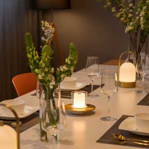 Interior Designer artistico senso del metallo Candela a disco in ottone oscurante <span class=keywords><strong>LED</strong></span> <span class=keywords><strong>lampada</strong></span> da tavolo <span class=keywords><strong>Poldina</strong></span> Candela - Product Image 4