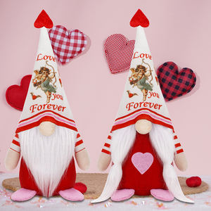 Mr & Mrs chapeau magnétique fait main gnomes suédois tomte poupées saint valentin gnome peluche elfe pour décorations maison - Product Image 2