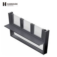 Fenêtre pliante horizontale en aluminium HANNOVER, à double vitrage, à rupture de pont thermique, insonorisée, pour cuisine et balcon