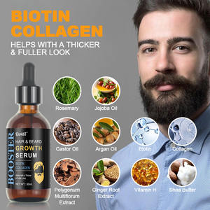 BUNEE bitkisel özü formülü anti-saç dökülmesi yağı kalınlaşma sakal ve saç büyüme Biotin Serum erkek sakal yağı - Product Image 2