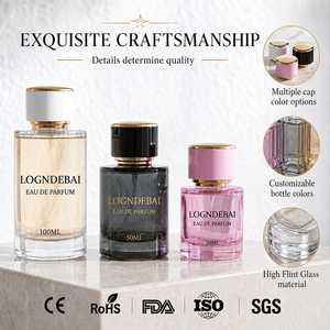 Nouvelle Arrivée Flacon <span class=keywords><strong>de</strong></span> Parfum Vide en Verre Rond à Sertir 30ml 50ml 100ml avec Bouchon en Plastique pour Cosmétiques - Product Image 2