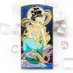 Factory the little mermaid Ocean Clear Paint design enamel pins anime characters badges for clothing
