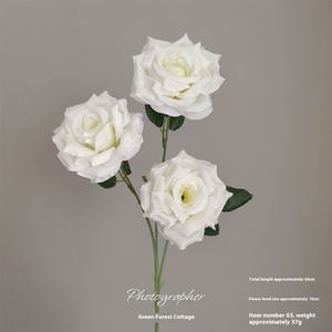 Arrangement de mariage série blanche fleurs artificielles rangée de fausses fleurs en soie pour la décoration d'allée de Hall Art floral en gros - Product Image 1