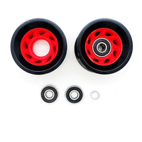 Roues de patin à roulettes Quad 56mm Roues en PU résistantes à l'usure Remplacements Accessoires de patinage à roulettes à double rangée