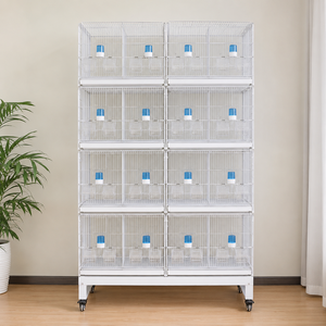 Grande cage d'élevage à vendre, cage à oiseaux multi-niveaux mobile et modulable pour agapornis - Product Image 1