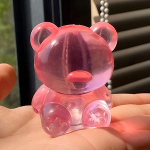 CHENXI Kawaii Bear <b>Squeeze</b> Bear Maltose Fidget Stress <b>Ball</b> Toys Slow Rebound Transparent Sugar Bear Toy - Product Image 2