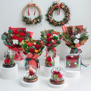 Cadeaux de Noël Lovebay, fleurs préservées dans une boîte, longue durée, 3-5 ans, fleurs préservées pour la décoration de Noël à la maison - Product Image 6