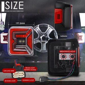 Rojo somke Color LED luces de cola para <span class=keywords><strong>Jeep</strong></span> Wrangler JL JLU 2018 <span class=keywords><strong>2019</strong></span> deporte Rubicon del Sáhara - Product Image 3