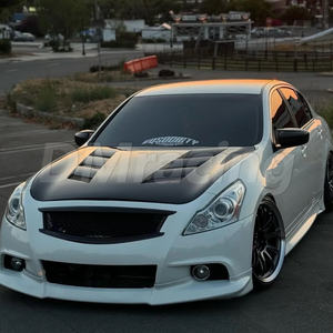 Capot de capot ventilé en fibre de carbone de style amuse pour <span class=keywords><strong>Infiniti</strong></span> <span class=keywords><strong>G37</strong></span> Q60 Sedan 4 portes 2007-2015 - Product Image 2