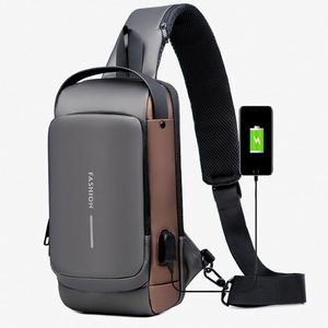 Bolso Bandolera Cruzado Impermeable de Moda Sy766 para Hombre con USB y Protección Antirrobo - Product Image 1