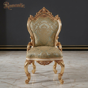 Nouvel ensemble de table à manger classique de luxe, meubles sculptés dorés, Turquie, ensembles de salle à manger haut de gamme avec texture marbre et <span class=keywords><strong>miroir</strong></span> buffet - Product Image 4