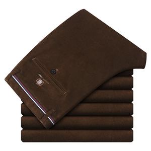 <span class=keywords><strong>Pantalon</strong></span> en velours <span class=keywords><strong>côtelé</strong></span> personnalisé pour hommes fermeture éclair mode printemps décontracté pantalons longs droits de travail de haute qualité pour hommes - Product Image 1