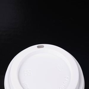 Vente en gros de couvercles ronds plats en plastique PS blanc jetables personnalisés pour gobelets en papier pour boissons froides - Product Image 3