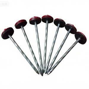 Clous de toiture galvanisés en spirale à tige lisse de qualité industrielle, à tête parapluie, attaches étanches pour tôles métalliques – Vente en gros - Product Image 2
