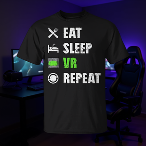 Camiseta Eat Sleep VR Repeat, camiseta para juegos de realidad virtual para jugadores - Product Image 3