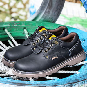 Zapatos de Trabajo para Hombre 2026, Calzado al por Mayor, Zapatos Casuales de Cuero con Aumento de Altura, con Cordones, para Exteriores, con Suela Gruesa y Punta Reforzada - Product Image 1