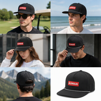 Casquette de baseball OEM d'usine, logo personnalisé, casquette 5 panneaux avec cordon, casquette de golf performance à fermeture snapback, casquette de baseball découpée au laser