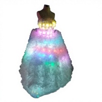 Robe LED à longue traîne, robe LED à pixels, robe de mariée LED, longue jupe LED, robe de soirée LED, vêtements de scène, robes pour filles