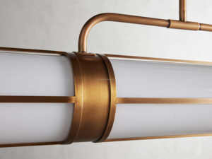 Remming lineer avize yemek odası süt cam pirinç avize amerikan tarzı asılı lamba ofis uzun kolye ışıkları - Product Image 5