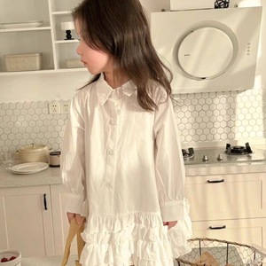 Tongxingyuan Girls Shirt Dress Long Sleeve Pleated Breathable Spring Summer Autumn Princess Style - Product Image 3