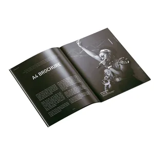 プロのカスタムA4A5パーフェクトバインディングソフトカバー無料サンプルフルカラーカスタマイズされた雑誌の印刷