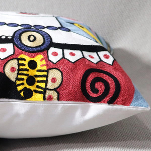 Funda de Cojín Decorativa de Algodón Bordada a Mano de 18x18 con Diseño Abstracto de Gato de <span class=keywords><strong>Picasso</strong></span> - Product Image 6