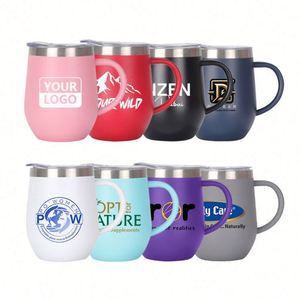 แก้วมัคสแตนเลสสตีลเก็บความร้อนความเย็น ขนาด 12 ออนซ์ ลายโลโก้ตามสั่ง พร้อมฝาปิด - Product Image 5