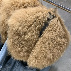 Giacca Lunga Antivento Autunnale di Jeans <span class=keywords><strong>con</strong></span> Collo di <span class=keywords><strong>Pelliccia</strong></span> da Donna <span class=keywords><strong>Cappotto</strong></span> Lungo <span class=keywords><strong>in</strong></span> Denim - Product Image 5