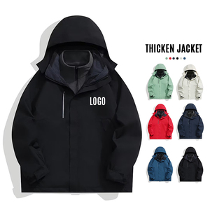 Giacca da Uomo Tre in Uno di Alta Qualità, Logo Personalizzabile, Impermeabile, Antivento, per Attività all'Aperto e Abbigliamento da Lavoro - Product Image 4