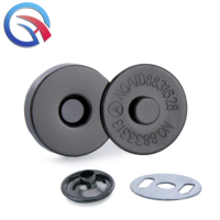 Kancing Magnet Bulat Harga Terbaik QingHe 18x2mm Warna Gunmetal untuk Dompet, Tas Ransel, dan Aksesoris