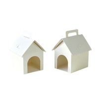 Hunde-Party-Geschenke Umweltfreundliche Starre Schachteln Weiße Rechteckige Kartonboxen mit Löchern und Griff Individuelles Logo Welpen Haustier