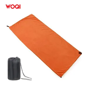 Ультралегкий флисовый спальный мешок WOQI, спальный мешок на молнии для кемпинга и путешествий