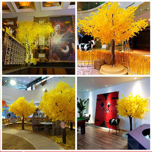 Árbol de <span class=keywords><strong>Ginkgo</strong></span> Artificial de Seda, Árbol de los Deseos, Decoración para Jardín Exterior, Hotel, Escenario, Boda, Decoración de Plantas Verdes - Product Image 5
