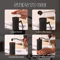 Moulin à café portable mini à lame en céramique avec 40 réglages réglables, fonctionnement manuel pour un usage domestique