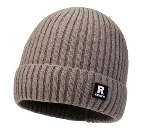 Alta qualidade chapéu inverno lã quente malha chapéus para venda 100% lã unisex malha chapéus atacado