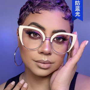 メガネ2025女性用眼鏡,透明レンズ眼鏡,人気のあるCat Eye Blue Light Blocking Glasses 2024 - Product Image 3