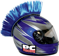 Punk perruque rouge Mohawk Warhawk perruque accessoire bâton sur casque pour Ski Skate vélo motard vélo Scooter moto
