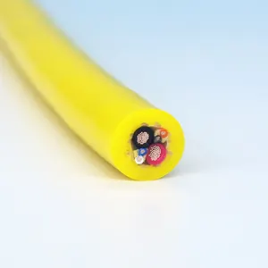 Cable de alimentación amarillo PUR chaqueta 2 + 2 pares screened, cable de señal compuesto submarino