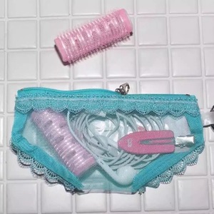 <b>Mini</b> Handbag Keychain Lace Mesh Cosmetic Bag Coin Purse KeychainToiletry Bag Custom Keyring Briefs Shape <b>Lipstick</b> Bag wallet - Product Image 1
