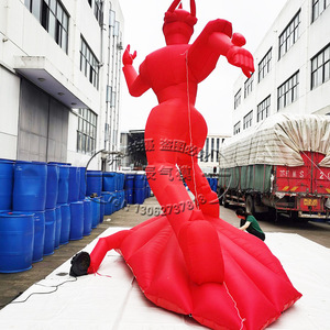 Mannequin Gonflable Air Dancer 12 pieds Plus Rouge Thème Cinéma Moderne Étanche Thermosoudé Pompe Électrique Utilisation Publicitaire - Product Image 3
