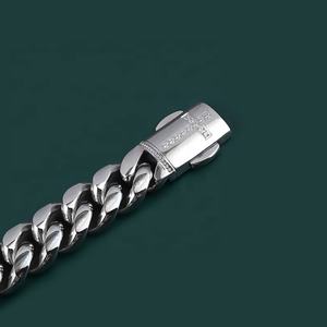 Bracelets pour hommes en acier inoxydable argenté, chaîne gourmette cubaine, pour hommes et femmes, bijoux en gros, cadeau - Product Image 3