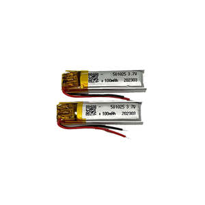맞춤형 초슬림 리포 배터리 3.7v 501025 100mAh 폴리머 배터리 장난감용 파우치 리튬 이온 배터리 - Product Image 2
